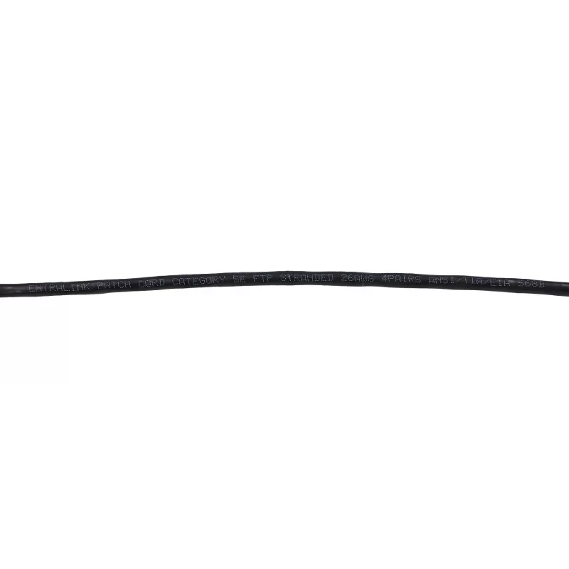 LAN patch kábel Extralink Cat5e FTP 5 m, medený krútený pár, RJ-45–RJ-45, čierny