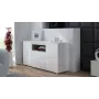 Cama Meble VIVA 150 komoda, biela/biela lesk + dub sonoma