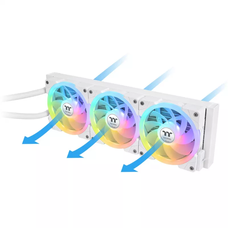 AIO kvapalinový chladič THERMALTAKE MAGFloe 360 Ultra White 360 mm radiátor, 360 mm, biely
