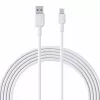 AUKEY CB-NAC1 biely nylonový kábel USB-C na USB-A