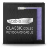CableMod Classic Coiled CM-CKCA-CW-PW150PW-R špirálový kábel ku klávesnici, USB-C na USB-A, 150 cm, Rum Raisin