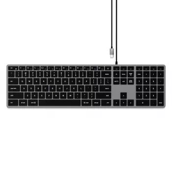 Satechi tenká W3 klávesnica USB-C s numerickým blokom (Space Grey)