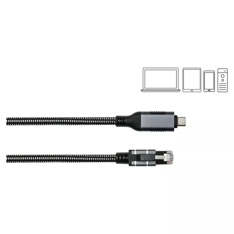 Good Connections Ethernet kábel USB-C RJ45, antracit, 0,5 m