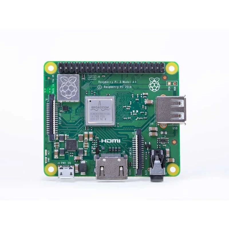 Raspberry Pi 3 Model A+ - jednodoskový počítač - Broadcom BCM2837B0 / 1,4 GHz - RAM 512MB - 802,11a/b/g/n/ac, Bluetooth 4,2 (Raspberry Pi 3 Model A+)