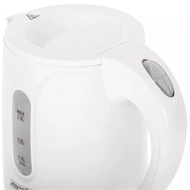 Mesko kanvica | MS 1376 | elektrická | 850 W | 0,8 L | plast | 360° otočná základňa | biela