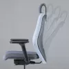 Up Up Athene ergonomická kancelárska stolička čierna, sivá + modrá látka