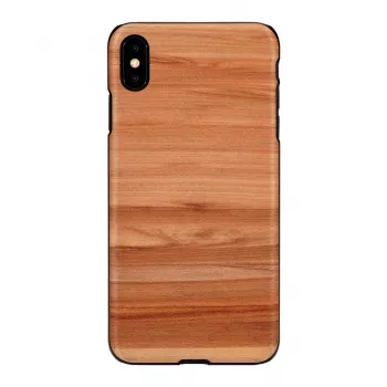 Puzdro na telefón man and wood pre iPhone X/XS — cappuccino čierne ochranné puzdro