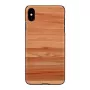Puzdro na telefón man and wood pre iPhone X/XS — cappuccino čierne ochranné puzdro
