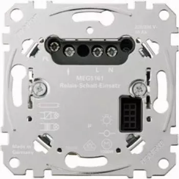 Elektrické relé Merten MEG5161-0000, metallic, 220–230 V AC, 50–60 Hz, 10 A, kábel 2×2,5 mm²