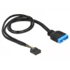 Interný USB kábel DeLOCK 83776 0,45 m konektor samec na konektor samica