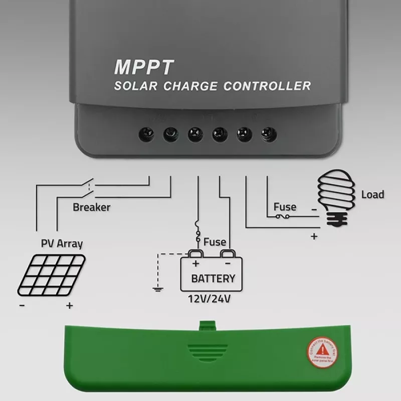 MPPT solárny regulátor QOLTEC 53662 s teplotným senzorom
