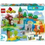 LEGO DUPLO Town Divoké zvieracie rodinky 3-in-1 stavebnica 10446 – 92 dielov, od 2 rokov, 200×220×340 mm