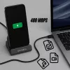 4smarts nabíjacia dokovacia stanica VoltDock USB-C 60W sivá (541426)
