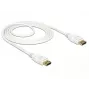 DisplayPort kábel DeLOCK 85509 1,5 m biely
