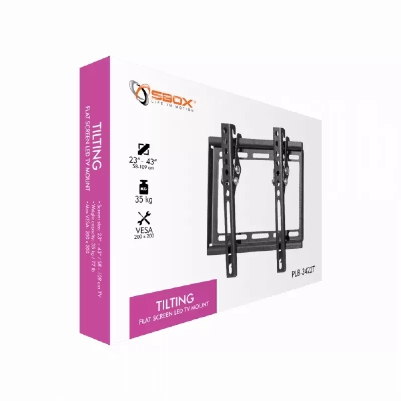 Sbox PLB-3422T naklápací držiak plochého LED TV 23-43 35kg