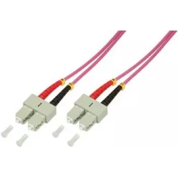 LogiLink - Patch kábel - SC Multimode (M) na SC Multimode (M) - 2,0 m - optické vlákno - 50/125 mikrometrov - OM4 - bezhalogénový - vresovofialová (FP4SC02)