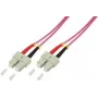 LogiLink - Patch kábel - SC Multimode (M) na SC Multimode (M) - 2,0 m - optické vlákno - 50/125 mikrometrov - OM4 - bezhalogénový - vresovofialová (FP4SC02)