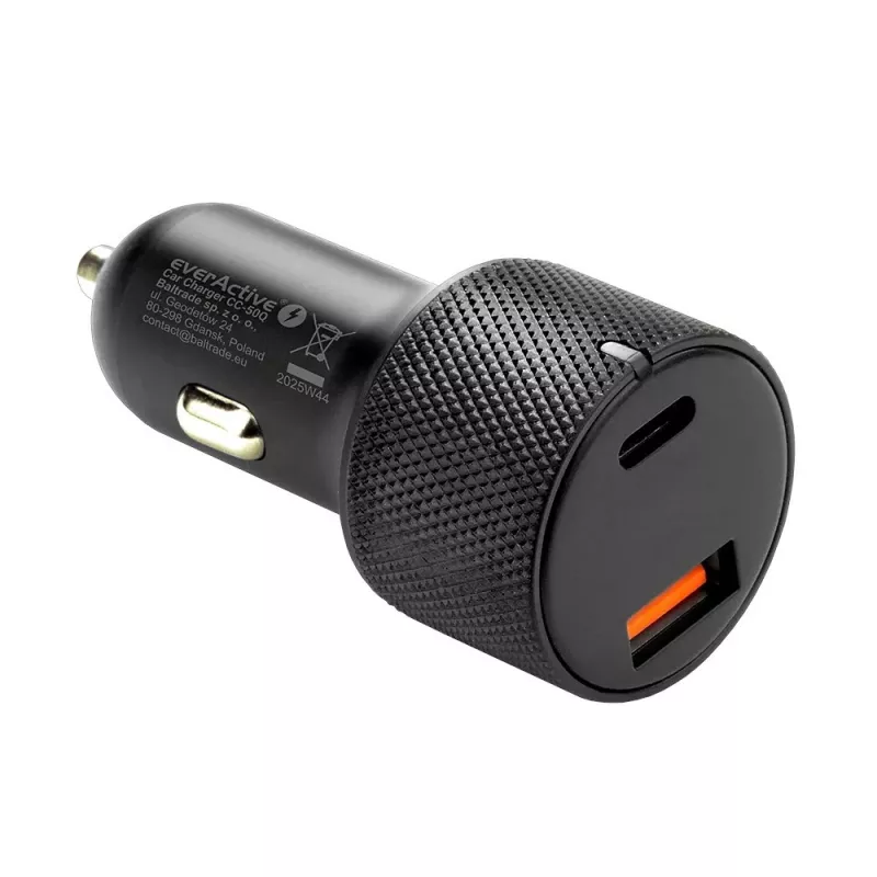 Auto nabíjačka everActive CC-50Q QC3.0 75W s podporou Quick Charge 3.0 a USB portami