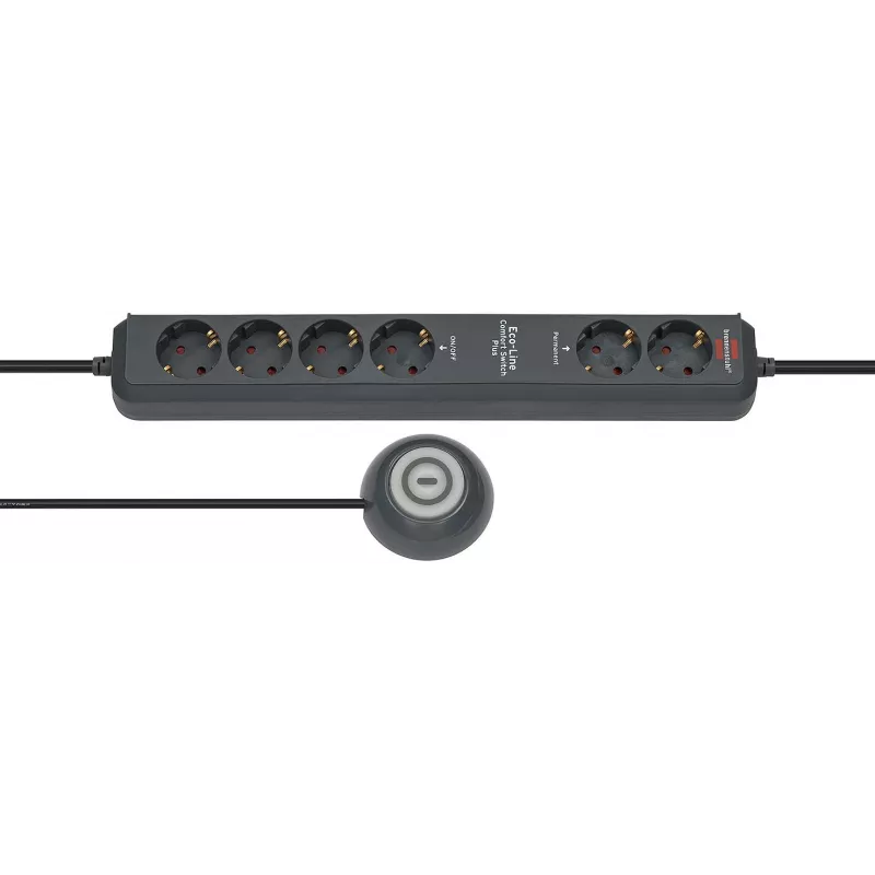 Predlžovací kábel Brennenstuhl Eco-Line Comfort Switch 2m 6 AC Outlets