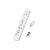 LogiLink LPS402 rozbočovač napájania 1,5 m 5 AC zásuviek pre interiér biely
