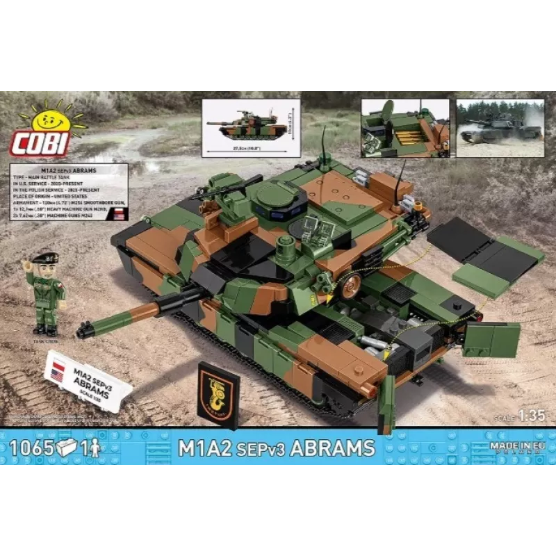 Stavebnica Cobi M1A2 SEPV3 Abrams model s 1 065 kockami