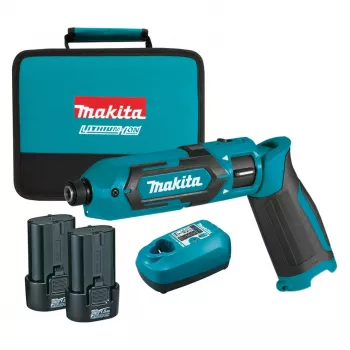 Rázový skrutkovač Makita TD022DSE 1/4 palca 2450 ot/min 25 N⋅m čierna, modrá