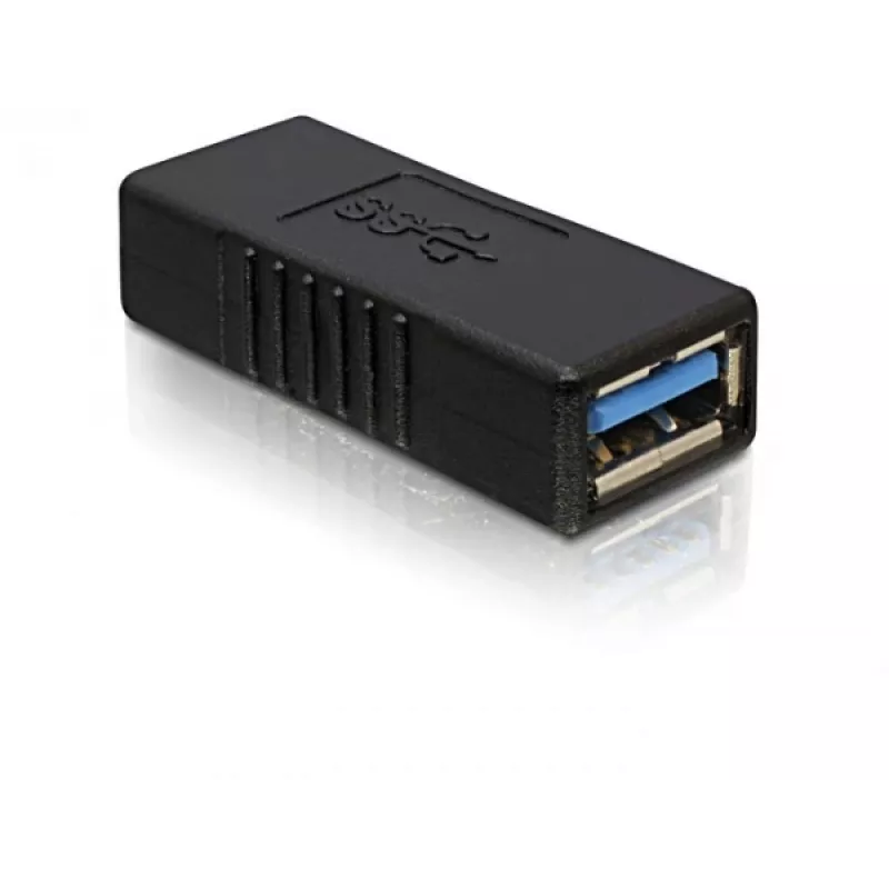 DELOCK USB 3.0-A adaptér USB-A na USB-A čierny, USB 3.0 prenos dát