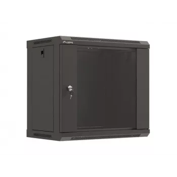 Nástenný rack LANBERG WF03-5309-10B, 9U, 500×350×540 mm, max. zaťaženie 60 kg, čierny