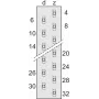 SCHROFF Blade Strip - MH24+7 pin 90° tvrdá spájka (69001905)