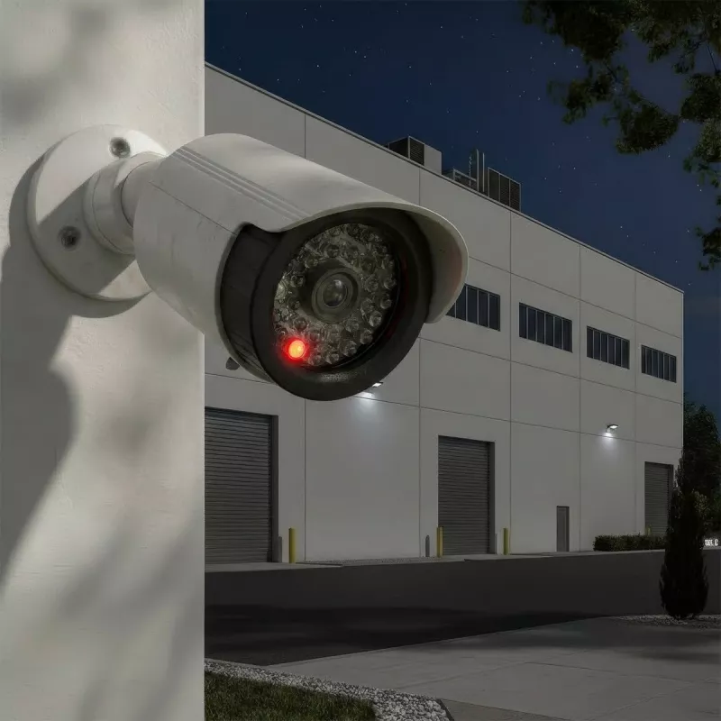 Atrapa rúrkovej kamery s IR LED, CEE IR1800 W — nefunkčná bezpečnostná atrapa