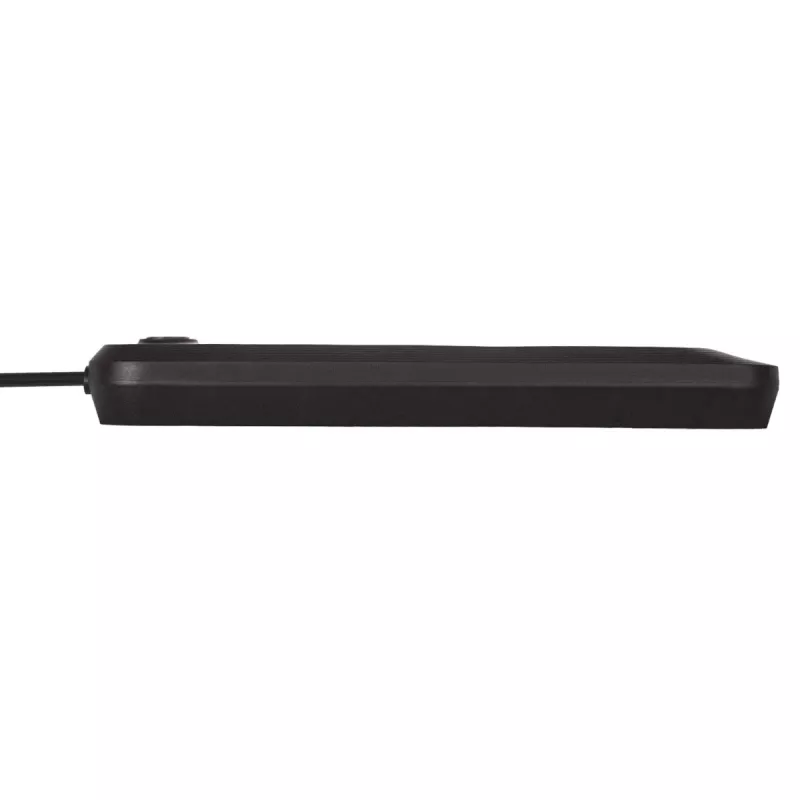 Predlžovacia zásuvka MACLEAN MCE395 B — 5 zásuviek, 3×USB, 110–240V AC, 2,1A USB, 2500W, 1,5 m kábel, čierna