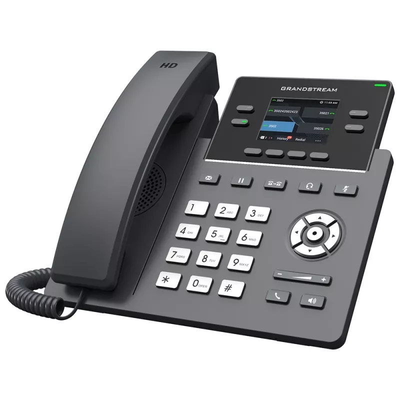IP telefón Grandstream Networks GRP2612G čierny 4 linky LCD