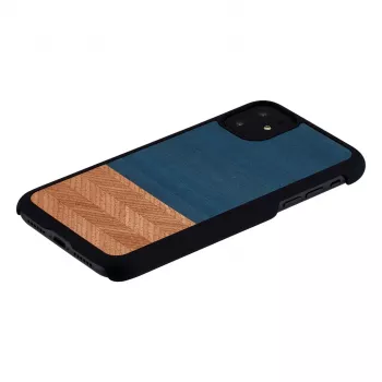 Puzdro na smartphone man and wood pre iPhone 11 – ochranné puzdro v denim čiernej