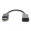 DIGITUS adaptér, DisplayPort konektor samec - HDMI A konektor samica DisplayPort Standard 1.1a, certifikát UL20276, AWG28 (DB-340400-001-S)