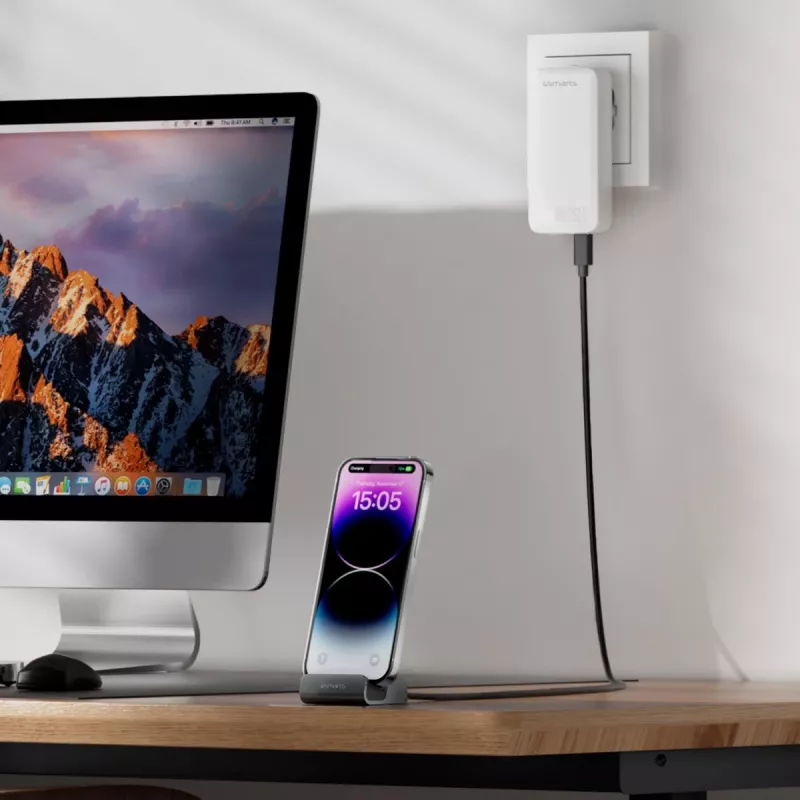 4smarts nabíjacia dokovacia stanica VoltDock USB-C 60W sivá (541426)