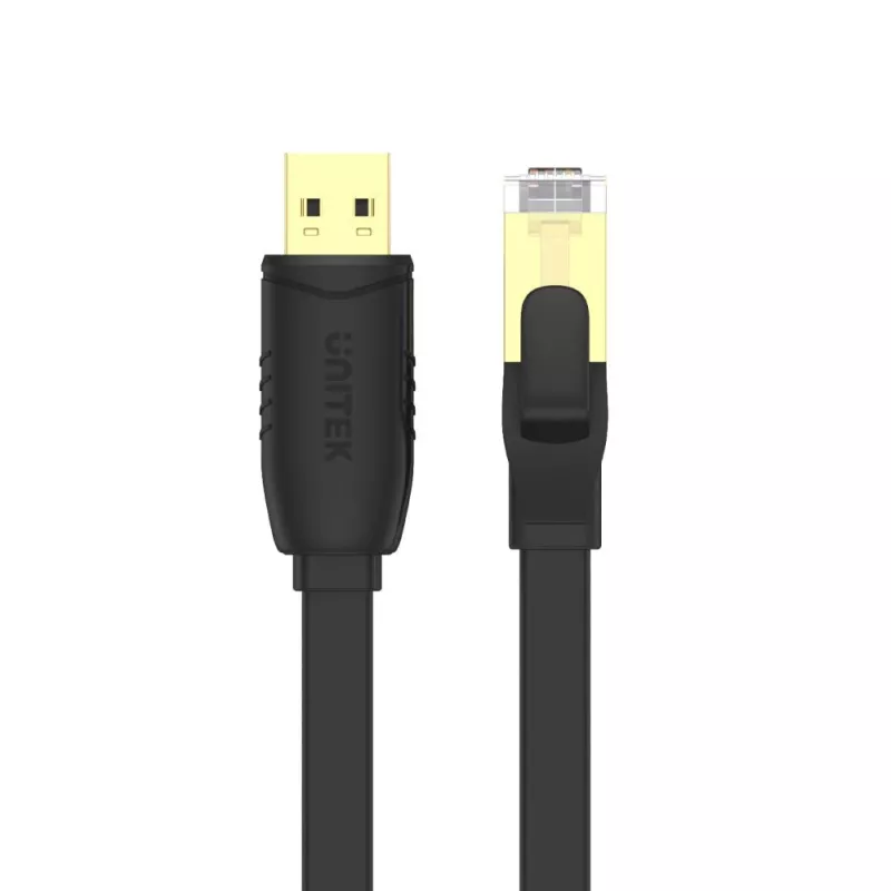 Unitek Y-SP02001B konzolový kábel USB 2.0 na RJ-45, 1,8 m, čierny