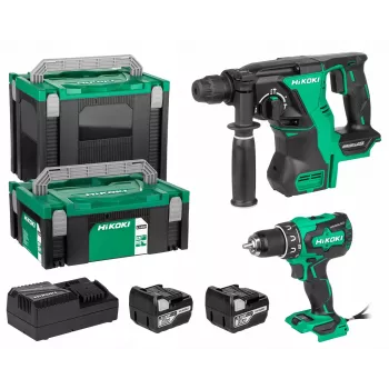 Akumulátorový skrutkovač Hikoki sada batérií 18 V DS18DBS+DH18DBL s 2 x 5 Ah batériami