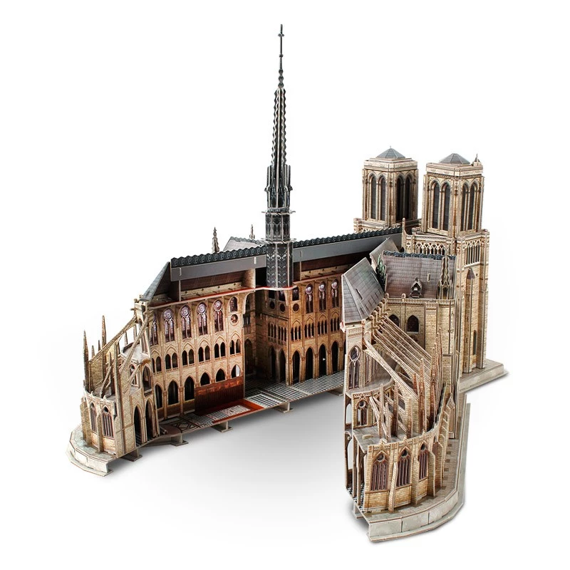 3D puzzle CubicFun Notre Dame, 293 dielov, model katedrály v mierke