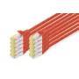 Digitus DK-1644-A-020-R-10 Prepojovací kábel CAT 6A S/FTP 2 m, červený, balenie 10 ks