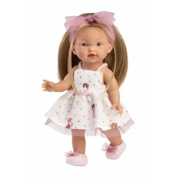 Bábika Llorens Valeria 28 cm – realistické črty, mäkké telo, vinylová hlava a končatiny