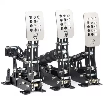 Heusinkveld Ultimate+ 3-pedálová sada čierna — direct-drive sim racing pedálová sada, 3 pedále