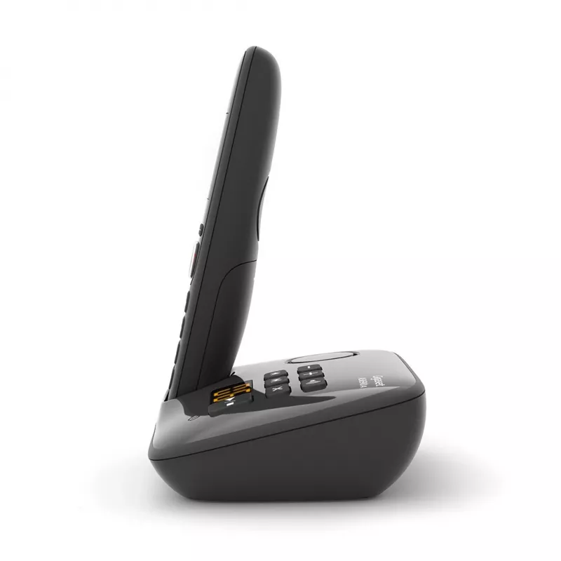 Gigaset AS690A analógový/DECT telefón identifikácia volajúceho čierny
