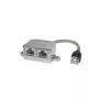 ShiverPeaks BASIC-S BS75002-1 Adaptér patch kábla, tienený, Cat.5e, 1x zástrčka RJ45 na 2x zásuvka RJ45, 0,1 m, sivý