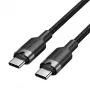 Kábel USB-C na USB-C dátový a nabíjací Vention TRDBH, 2 m, USB 2.0, 60 W PD, 3 A, 480 Mbit/s, čierny