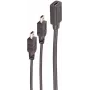 USB kábel ShiverPeaks BS13-20022 0,3 m USB-C Mini-USB B čierny