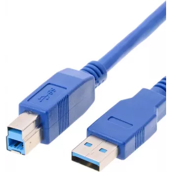 USB kábel Helos 014683 USB 3.2 Gen 1 3m USB A USB B modrá