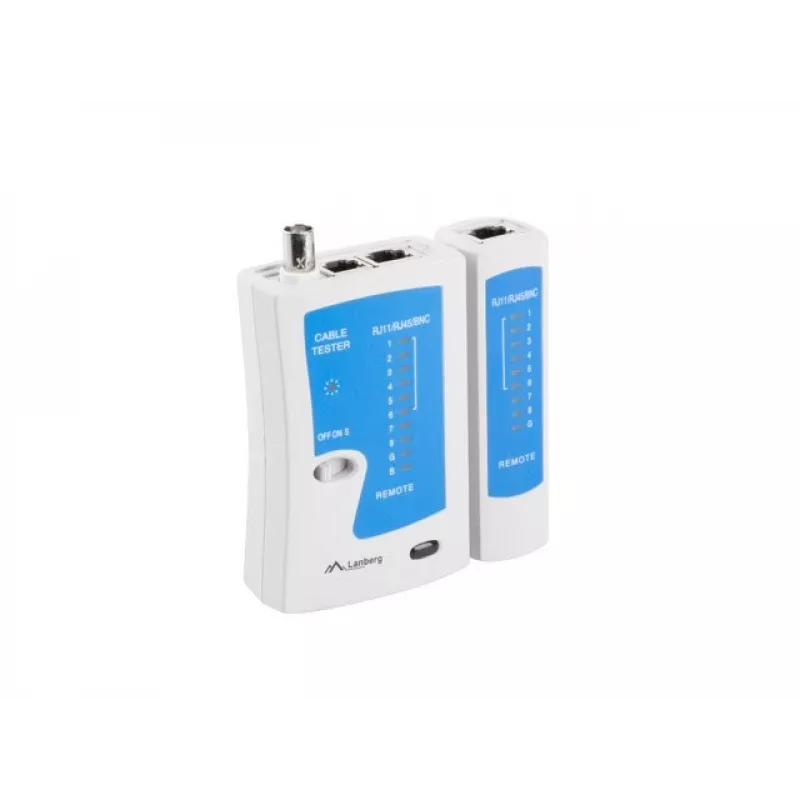 Lanberg NT-0401 sieťový tester káblov UTP/STP tester káblov modrá, biela