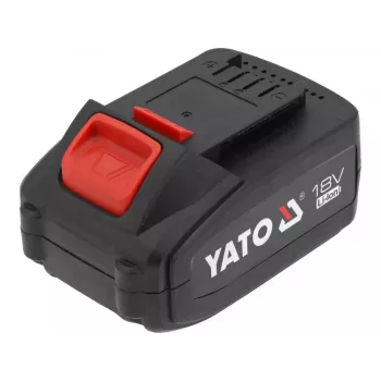 Batéria pre bezdrôtové náradie YATO YT-828463 — Li‑Ion 18V 4Ah, červená, indikátor nabíjania