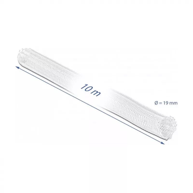 Pletená hadica DeLOCK 20819 10 m x 19 mm biela
