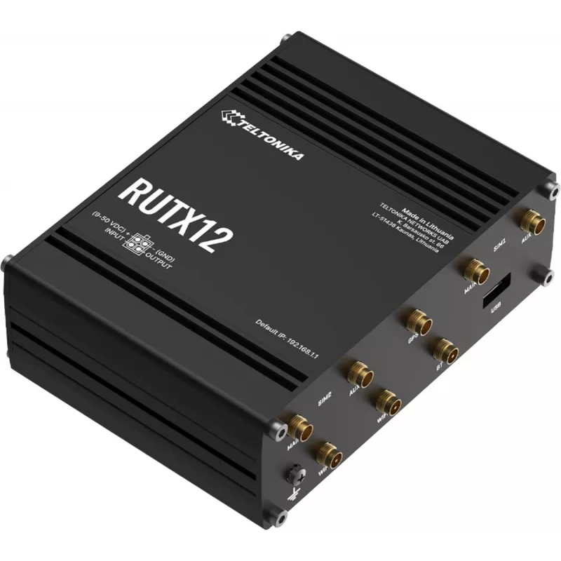 Teltonika RUTX12DUAL LTE CAT 6 priemyselný mobilný router